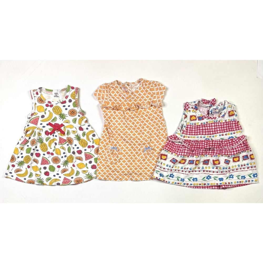 Baby Clothes Lot Of 3 18 Month Dresses Circo Carters Touched By Nature